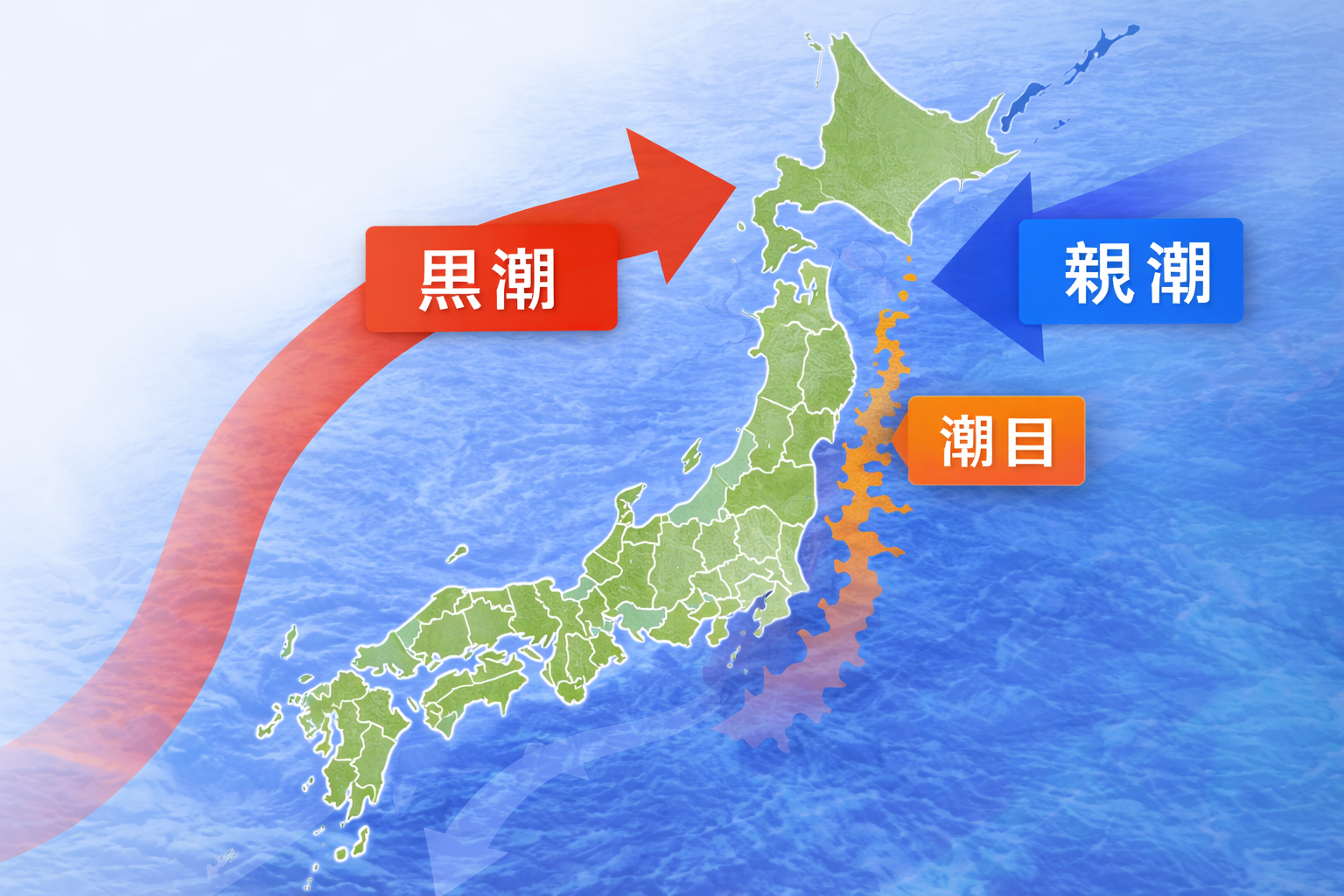 潮の流れのイメージ