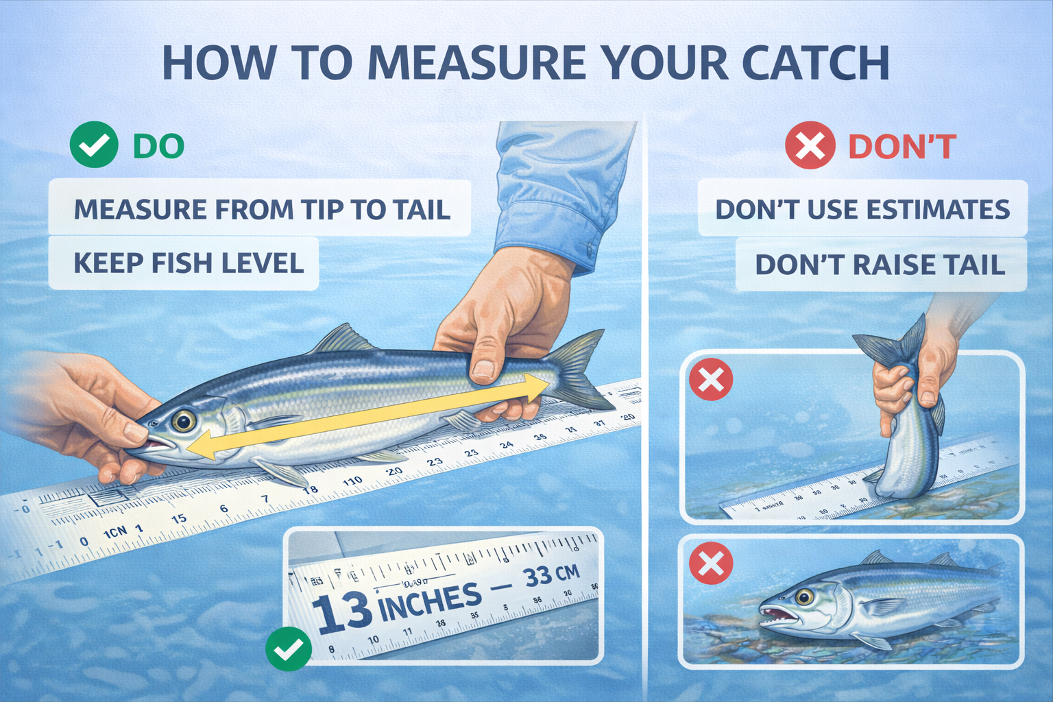 釣った魚をきれいに測る方法