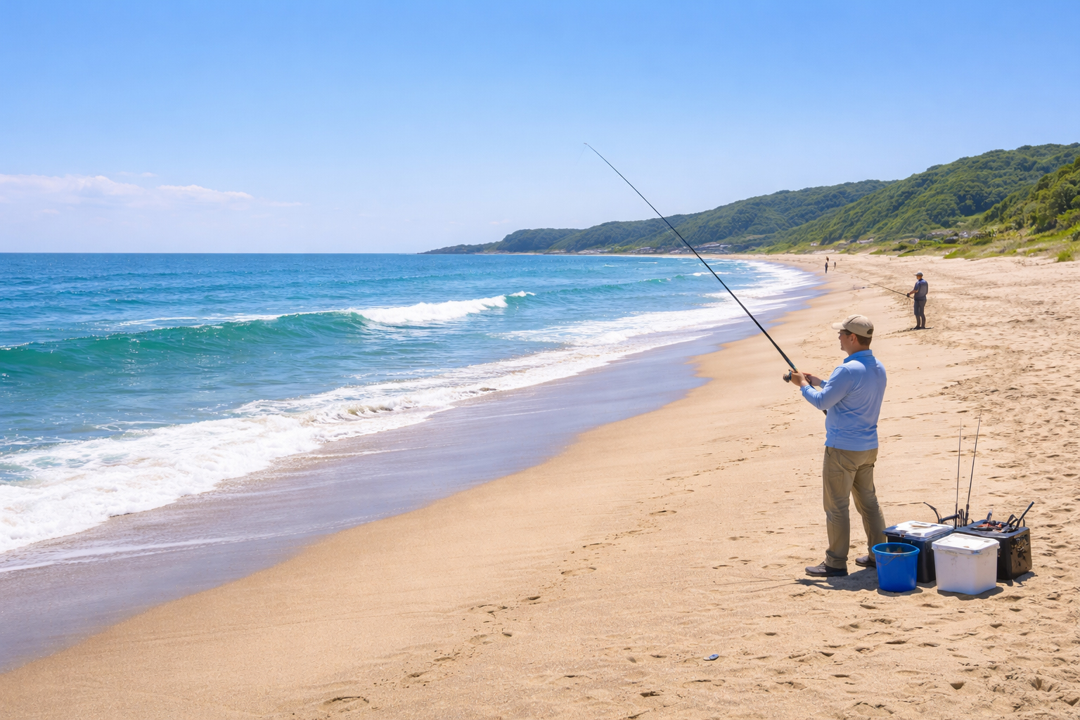砂浜の投げ釣り