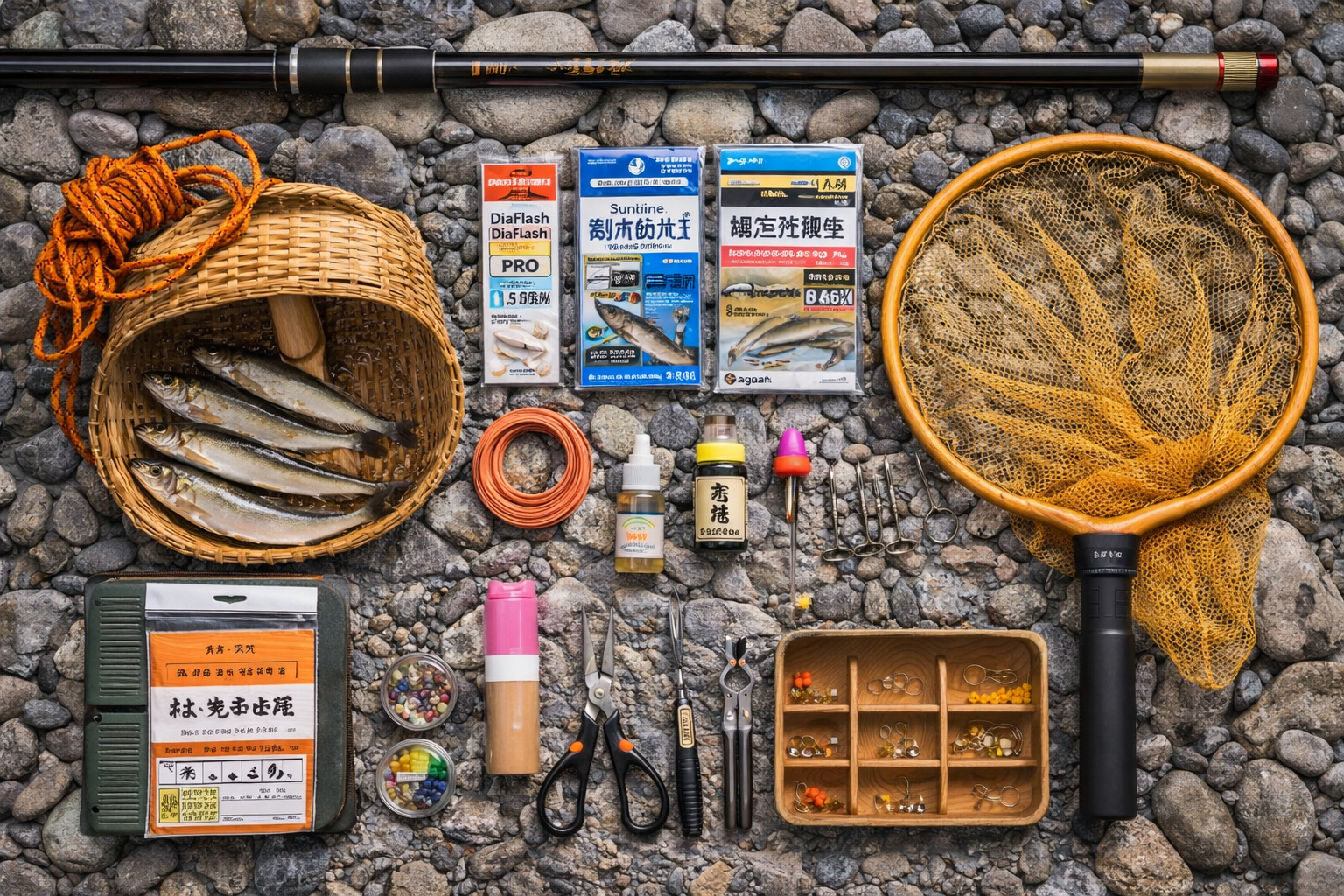 アユ友釣りの道具